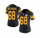 Women's Nike Pittsburgh Steelers #68 L.C. Greenwood Limited Black Rush NFL Jersey