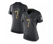 Women's Nike Pittsburgh Steelers #7 Ben Roethlisberger Limited Black 2016 Salute to Service NFL Jersey