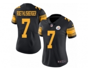 Women's Nike Pittsburgh Steelers #7 Ben Roethlisberger Limited Black Rush NFL Jersey