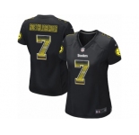 Women's Nike Pittsburgh Steelers #7 Ben Roethlisberger Limited Black Strobe NFL Jersey