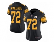 Women's Nike Pittsburgh Steelers #72 Cody Wallace Limited Black Rush NFL Jersey