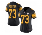 Women's Nike Pittsburgh Steelers #73 Ramon Foster Limited Black Rush NFL Jersey