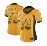 Women's Nike Pittsburgh Steelers #73 Ramon Foster Limited Gold Rush Drift Fashion NFL Jersey