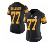 Women's Nike Pittsburgh Steelers #77 Marcus Gilbert Limited Black Rush NFL Jersey