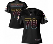 Women's Nike Pittsburgh Steelers #78 Alejandro Villanueva Game Black Fashion NFL Jersey