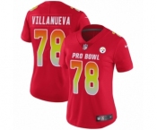 Women's Nike Pittsburgh Steelers #78 Alejandro Villanueva Limited Red AFC 2019 Pro Bowl NFL Jersey