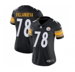 Women's Nike Pittsburgh Steelers #78 Alejandro Villanueva Vapor Untouchable Limited Black Team Color NFL Jersey
