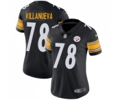 Women's Nike Pittsburgh Steelers #78 Alejandro Villanueva Vapor Untouchable Limited Black Team Color NFL Jersey