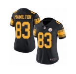Women's Nike Pittsburgh Steelers #83 Cobi Hamilton Limited Black Rush NFL Jersey