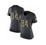 Women's Nike Pittsburgh Steelers #84 Antonio Brown Limited Black 2016 Salute to Service NFL Jersey