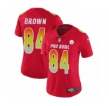 Women's Nike Pittsburgh Steelers #84 Antonio Brown Limited Red AFC 2019 Pro Bowl NFL Jersey