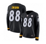 Women's Nike Pittsburgh Steelers #88 Lynn Swann Limited Black Therma Long Sleeve NFL Jersey