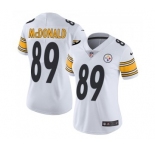 Women's Nike Pittsburgh Steelers #89 Vance McDonald White Vapor Untouchable Limited Player NFL Jersey