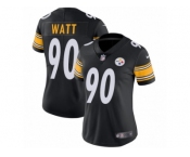 Women's Nike Pittsburgh Steelers #90 T. J. Watt Vapor Untouchable Limited Black Team Color NFL Jersey