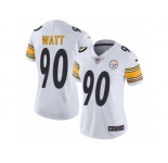 Women's Nike Pittsburgh Steelers #90 T. J. Watt Vapor Untouchable Limited White NFL Jersey