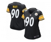 Women's Nike Pittsburgh Steelers #90 T.J. Watt Black NFL Jersey