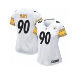 Women's Nike Pittsburgh Steelers #90 T.J. Watt White NFL Jersey