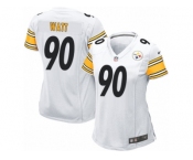 Women's Nike Pittsburgh Steelers #90 T.J. Watt White NFL Jersey