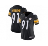 Women's Nike Pittsburgh Steelers #91 Kevin Greene Vapor Untouchable Limited Black Team Color NFL Jersey