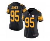 Women's Nike Pittsburgh Steelers #95 Jarvis Jones Limited Black Rush NFL Jersey
