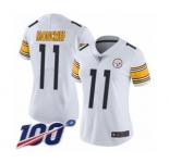 Women's Pittsburgh Steelers #11 Donte Moncrief White Vapor Untouchable Limited Player 100th Season Football Jersey
