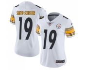 Women's Pittsburgh Steelers #19 JuJu Smith-Schuster White Vapor Untouchable Limited Player Football Jersey