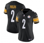 Women's Pittsburgh Steelers #2 Justin Fields Black Vapor Football Stitched Jersey