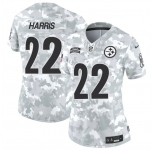 Women's Pittsburgh Steelers #22 Najee Harris 2024 F.U.S.E Arctic Camo Salute To Service Limited Stitched Football Jersey