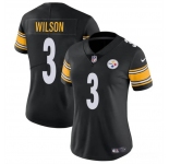 Women's Pittsburgh Steelers #3 Russell Wilson Black Vapor Football Stitched Jersey