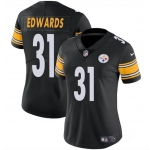 Women's Pittsburgh Steelers #31 Daijun Edwards 2024 Black Vapor Stitched Jersey