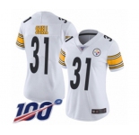 Women's Pittsburgh Steelers #31 Donnie Shell White Vapor Untouchable Limited Player 100th Season Football Jersey