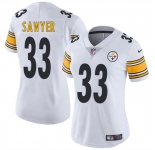 Women's Pittsburgh Steelers #33 Jack Sawyer White 2025 Draft Vapor Untouchable Limited Football Stitched Jersey