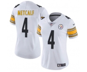 Women's Pittsburgh Steelers #4 DK Metcalf White 2025 Vapor Football Stitched Jersey