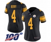 Women's Pittsburgh Steelers #4 Jordan Berry Limited Black Rush Vapor Untouchable 100th Season Football Jersey