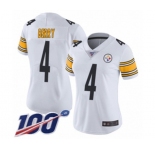 Women's Pittsburgh Steelers #4 Jordan Berry White Vapor Untouchable Limited Player 100th Season Football Jersey