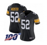 Women's Pittsburgh Steelers #52 Mike Webster Black Alternate Vapor Untouchable Limited Player 100th Season Football Jersey