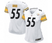 Women's Pittsburgh Steelers #55 Devin Bush Game White Football Jersey
