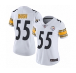 Women's Pittsburgh Steelers #55 Devin Bush White Vapor Untouchable Limited Player Football Jersey