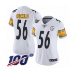 Women's Pittsburgh Steelers #56 Anthony Chickillo White Vapor Untouchable Limited Player 100th Season Football Jersey