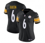Women's Pittsburgh Steelers #6 Patrick Queen Black Vapor Football Stitched Jersey