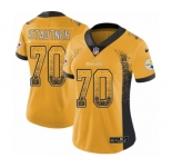 Women's Pittsburgh Steelers #70 Ernie Stautner Gold Rush Drift Fashion Football Jersey