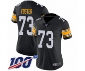 Women's Pittsburgh Steelers #73 Ramon Foster Black Alternate Vapor Untouchable Limited Player 100th Season Football Jersey