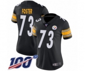 Women's Pittsburgh Steelers #73 Ramon Foster Black Team Color Vapor Untouchable Limited Player 100th Season Football Jersey