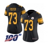 Women's Pittsburgh Steelers #73 Ramon Foster Limited Black Rush Vapor Untouchable 100th Season Football Jersey