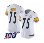 Women's Pittsburgh Steelers #75 Joe Greene White Vapor Untouchable Limited Player 100th Season Football Jersey