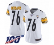 Women's Pittsburgh Steelers #76 Chukwuma Okorafor White Vapor Untouchable Limited Player 100th Season Football Jersey