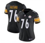 Women's Pittsburgh Steelers #76 Troy Fautanu 2024 Draft Black Vapor Football Stitched Jersey