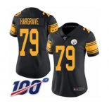 Women's Pittsburgh Steelers #79 Javon Hargrave Limited Black Rush Vapor Untouchable 100th Season Football Jersey