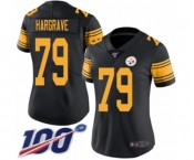 Women's Pittsburgh Steelers #79 Javon Hargrave Limited Black Rush Vapor Untouchable 100th Season Football Jersey