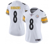 Women's Pittsburgh Steelers #8 Aaron Rodgers White 2025 Vapor Untouchable Limited Football Stitched Jersey